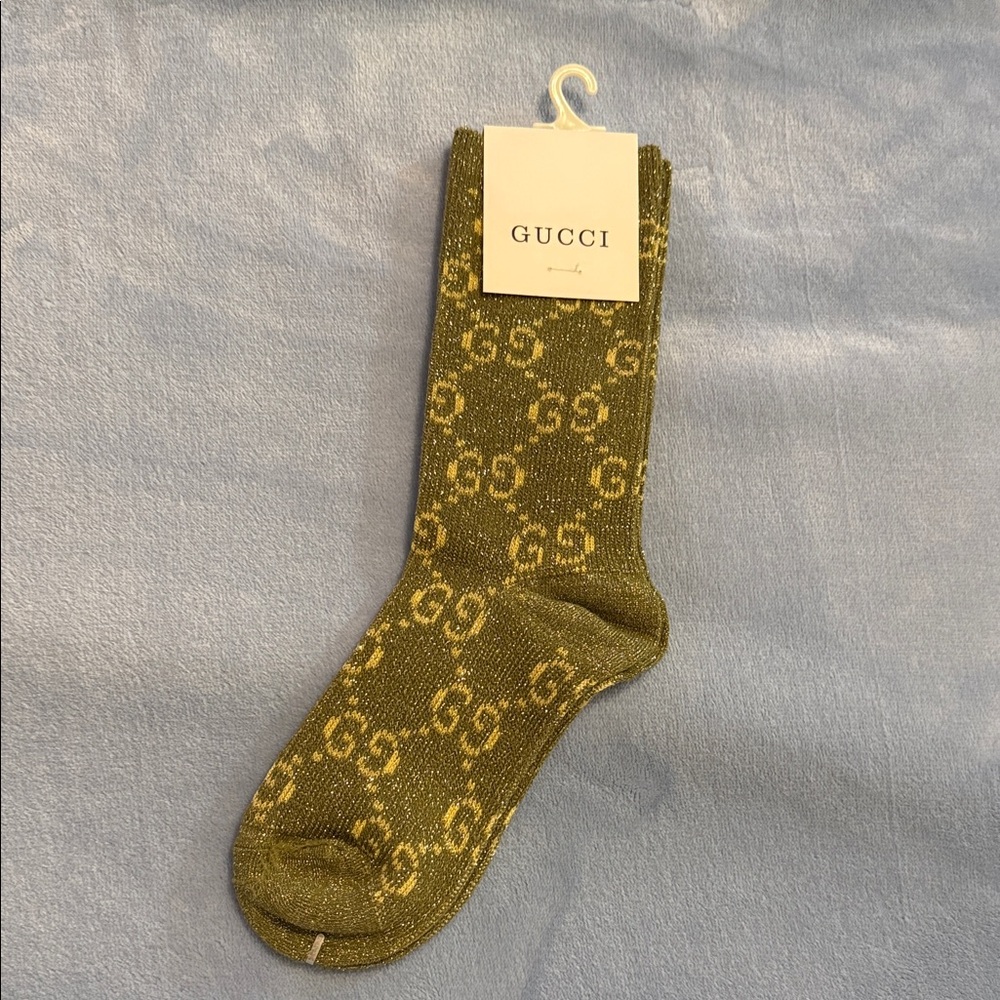 Gucci Olive Monogram Socks